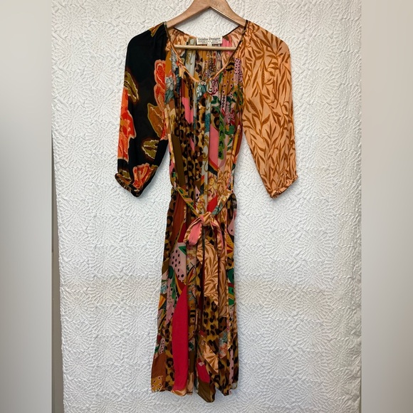 Geisha Designs Paras & Shalini Collage Dress Size S P Anthropologie Boho Peasant - Picture 16 of 16